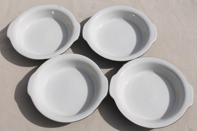photo of vintage Hall restaurant ware ironstone china, cereal bowls & egg dishes or gratins #7