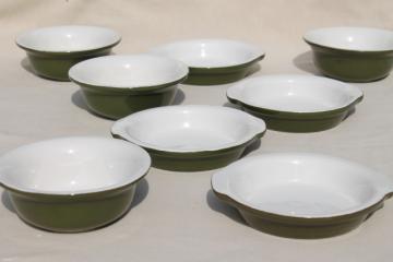 catalog photo of vintage Hall restaurant ware ironstone china, cereal bowls & egg dishes or gratins