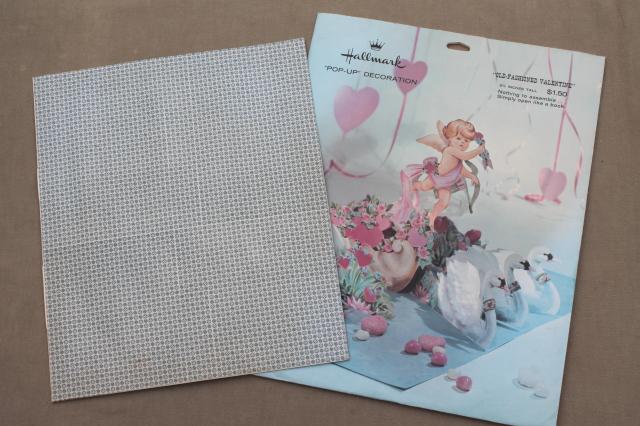 photo of vintage Hallmark honeycomb paper party decorations, retro bride, hearts & flowers #3