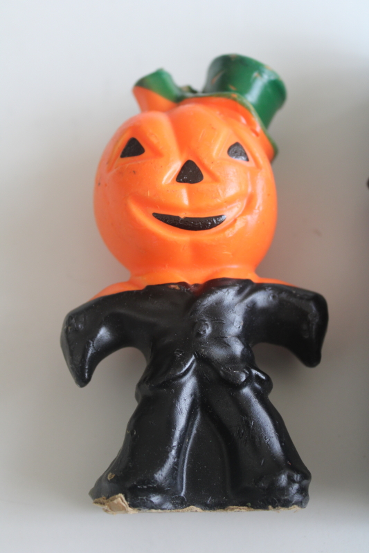 photo of vintage Halloween candles & Wizard haunted house, Gurley pumpkin ghost & jack o lantern man  #5