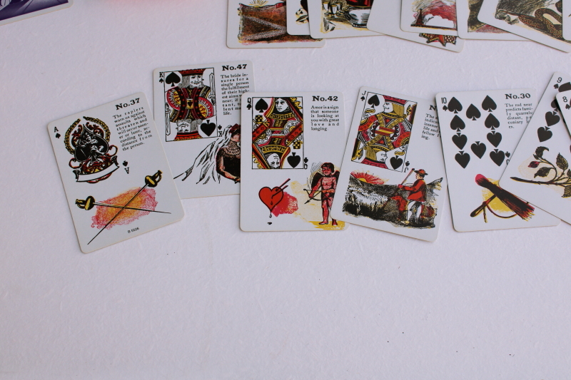 photo of vintage Halloween graphics Gypsy Witch fortune telling playing cards complete set #4