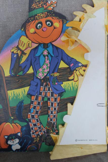 photo of vintage Halloween party die cuts honeycomb paper decorations, Japan, Beistle, Hallmark #2