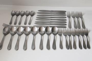 catalog photo of vintage Hampton Forge Hampton Silversmiths Messina stainless flatware, 33 pieces lot