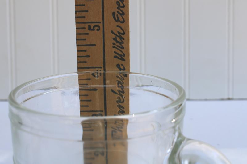 photo of vintage Hazel Atlas measuring cup or beater jar, depression glass kitchen ware #6