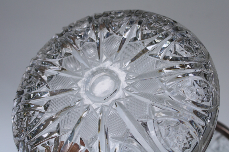 photo of vintage Hefra Poland crystal candy dishes, small trays or wine bottle coasters silver rimmed  #4