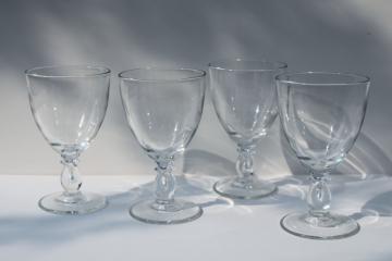 catalog photo of vintage Heisey Lariat pattern elegant glass water goblets big wine glasses