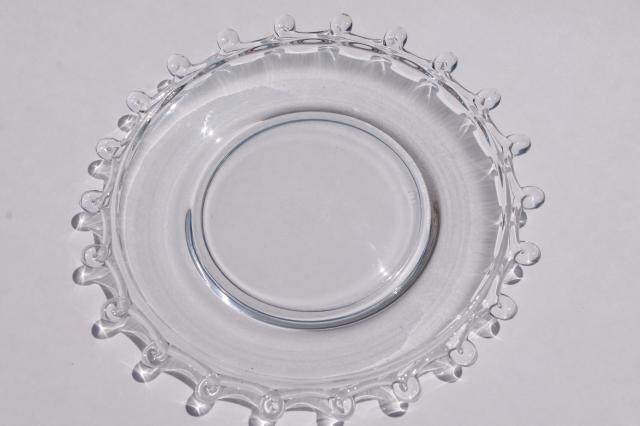 photo of vintage Heisey Lariat salad or bread & butter plates, crystal clear elegant glass #4