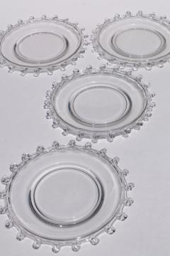 catalog photo of vintage Heisey Lariat salad or bread & butter plates, crystal clear elegant glass