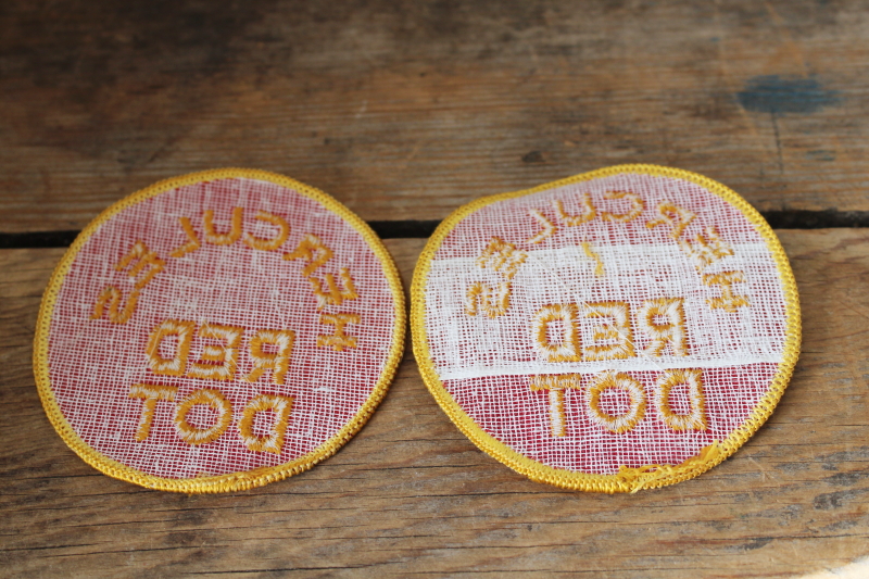 photo of vintage Hercules Red Dot gunpowder advertising emblem sew on patches, embroidered logo badges  #2
