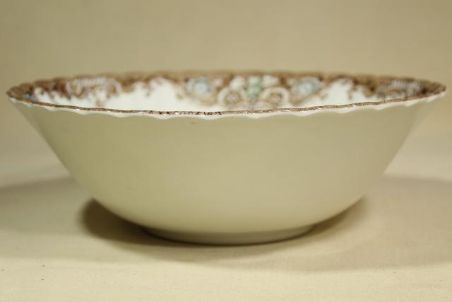 photo of vintage Heritage Hall Johnson Bros brownmulti-color transferware china, Southern Plantation #3