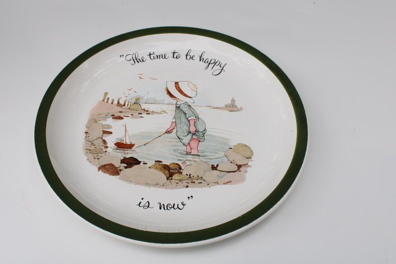 photo of vintage Holly Hobbie plate baby girl at the seaside The Time To Be Happy Is Now #1