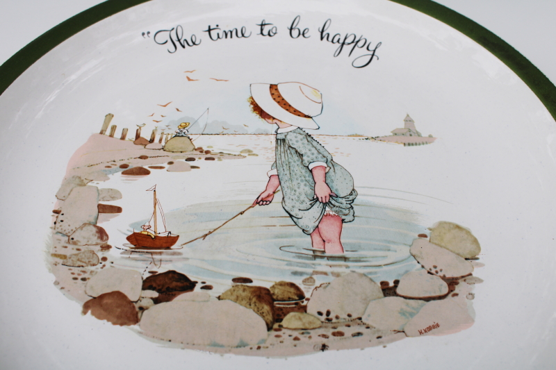 photo of vintage Holly Hobbie plate baby girl at the seaside The Time To Be Happy Is Now #2