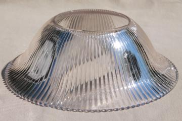 catalog photo of vintage Holophane glass lampshade, replacement shade for antique lamp or hanging light