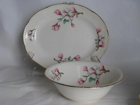 photo of vintage Homer Laughlin Liberty breakfast set china, magnolia dogwood #2