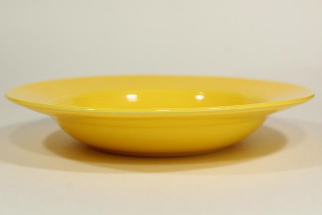 photo of vintage Homer Laughlin china fiesta yellow Harlequin sauce & soup bowls #4