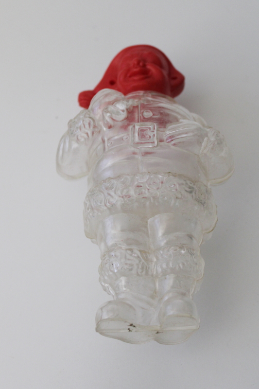 photo of vintage Hong Kong plastic Christmas candy container, large Santa or elf decoration #5