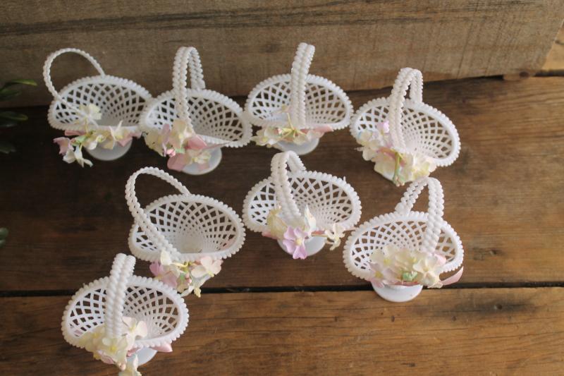 photo of vintage Hong Kong plastic flower basket mini party favor decorations or ornaments #6