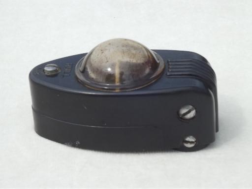 photo of vintage Hull compass, pre WWII black bakelite compass for car or truck #4