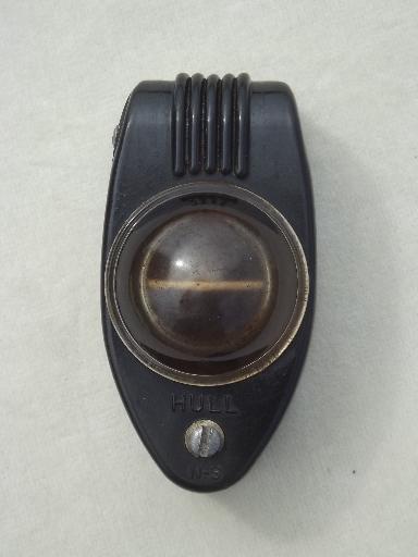 photo of vintage Hull compass, pre WWII black bakelite compass for car or truck #5