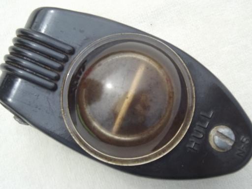 photo of vintage Hull compass, pre WWII black bakelite compass for car or truck #7