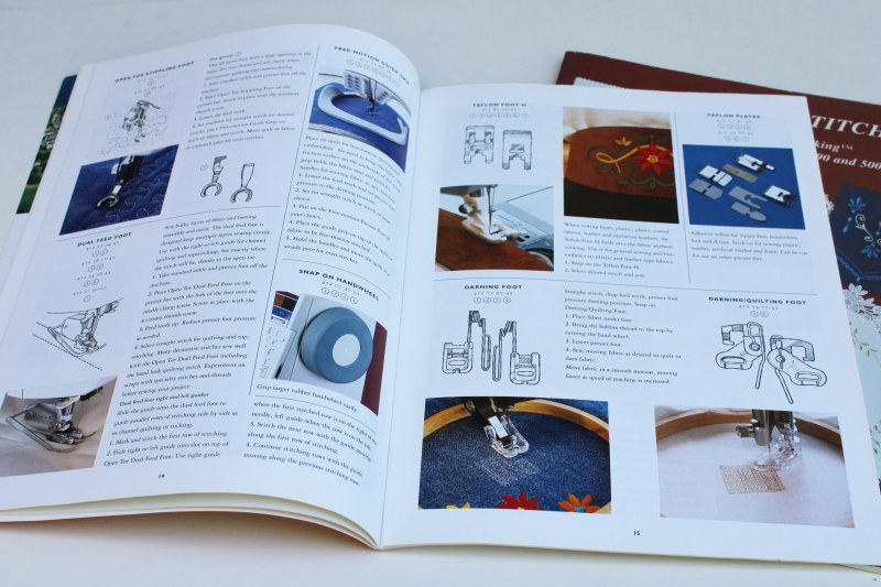photo of vintage Husqvarna Viking sewing machine accessory user's manual & guide to fancy embroidery stitches  #2