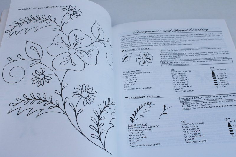 photo of vintage Husqvarna Viking sewing machine accessory user's manual & guide to fancy embroidery stitches  #4
