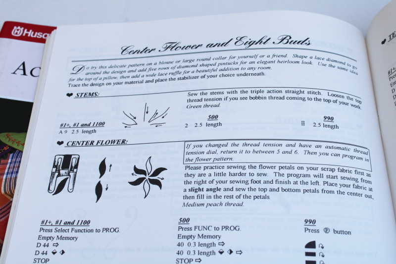 photo of vintage Husqvarna Viking sewing machine accessory user's manual & guide to fancy embroidery stitches  #5