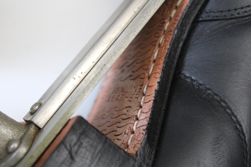 photo of vintage Hyde Chicago roller skates mens size 11, black leather boots, good wheels, carrying case  #13