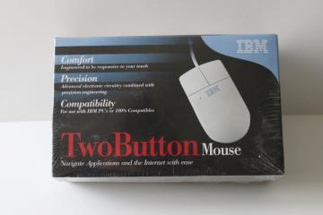 vintage IBM PC computer mouse sealed package w/ software diskette for Windows 95 98 NT dated 2000 