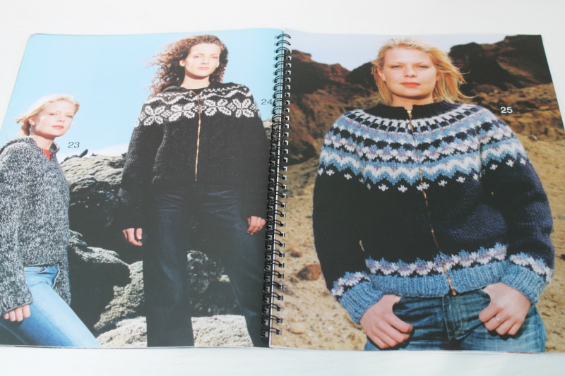 photo of vintage Icelandic wool knitting book #21 Lopi yarn sweater patterns traditional & mod  #3