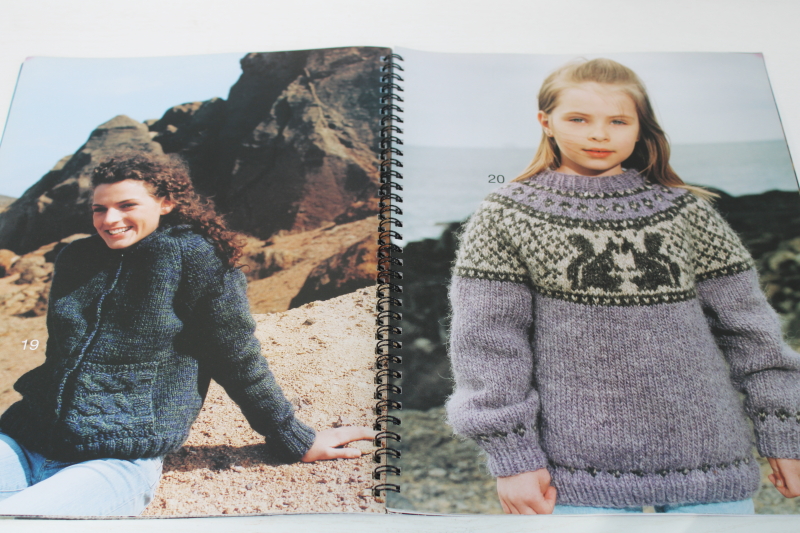 photo of vintage Icelandic wool knitting book #21 Lopi yarn sweater patterns traditional & mod  #4