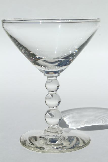 photo of vintage Imperial Candlewick stemware, martini cocktail glasses set of 6 #2