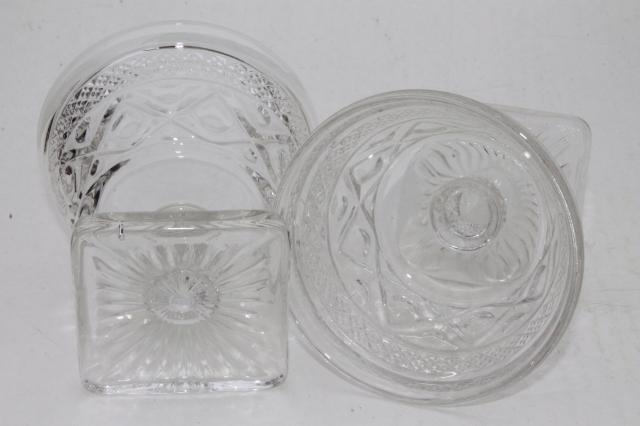 photo of vintage Imperial Cape Cod crystal clear glass sundae glasses, sherbet dessert dishes #5