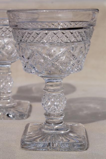 photo of vintage Imperial Cape Cod pattern cocktail glasses or wine glasses, set of 10 #2