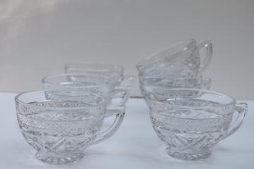 catalog photo of vintage Imperial Cape Cod pattern tea or punch cups, crystal clear pressed glass