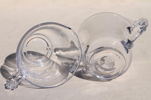 photo of vintage Imperial glass candlewick pattern cream pitcher & sugar bowl set #4