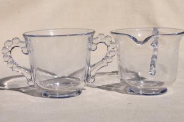 catalog photo of vintage Imperial glass candlewick pattern cream pitcher & sugar bowl set