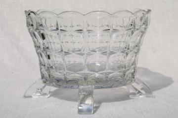 catalog photo of vintage Indiana glass Constellation pattern footed planter bowl, or ice bucket?