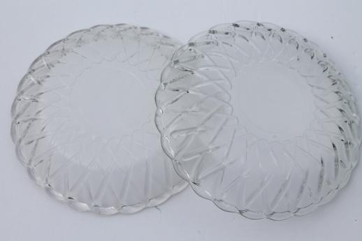 photo of vintage Indiana glass pretzel pattern soup bowls set of six #4