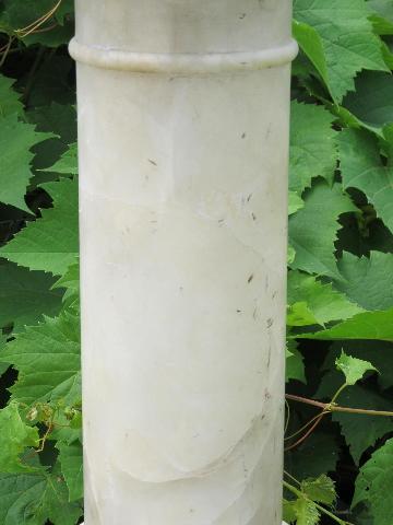 photo of vintage Italian alabaster marble column lamp pedestal stand #5