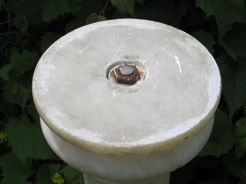 photo of vintage Italian alabaster marble column lamp pedestal stand #6