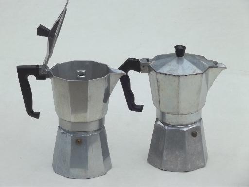 photo of vintage Italian espresso coffee pots, Vandel stove top coffee pot #5