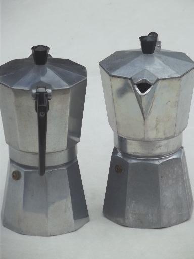 photo of vintage Italian espresso coffee pots, Vandel stove top coffee pot #6