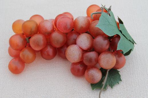 photo of vintage Italian florentine gold ceramic compote pedestal w/ faux fruit grapes #8