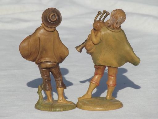 photo of vintage Italy nativity pieces, musician figures for Christmas village or creche #3