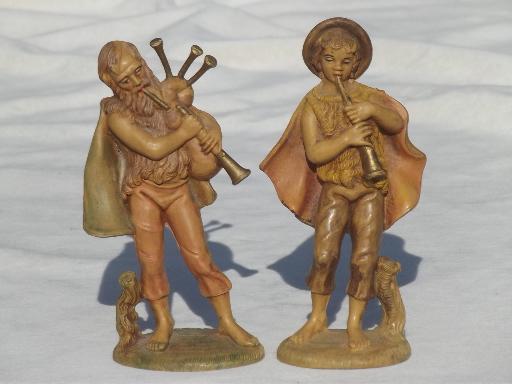 photo of vintage Italy nativity pieces, musician figures for Christmas village or creche #4