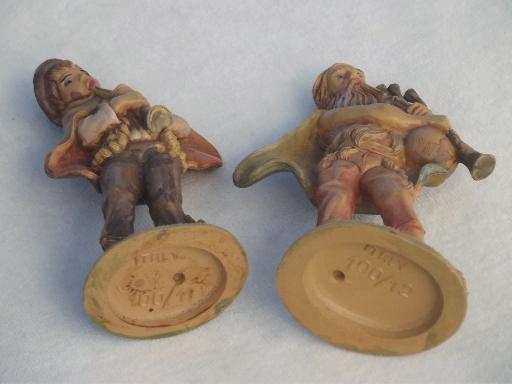 photo of vintage Italy nativity pieces, musician figures for Christmas village or creche #6