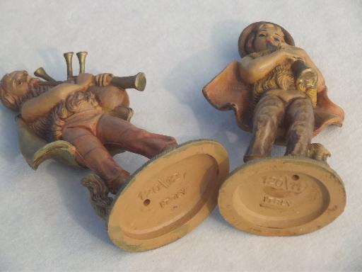 photo of vintage Italy nativity pieces, musician figures for Christmas village or creche #7