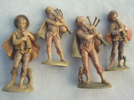 photo of vintage Italy nativity pieces, musician figures for Christmas village or creche #8