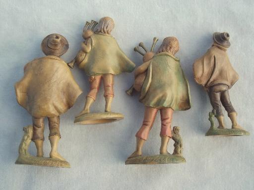 photo of vintage Italy nativity pieces, musician figures for Christmas village or creche #9